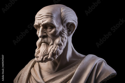Hippocrates, Greek physician, considered an important figure in the history of medicine. Generative AI.

