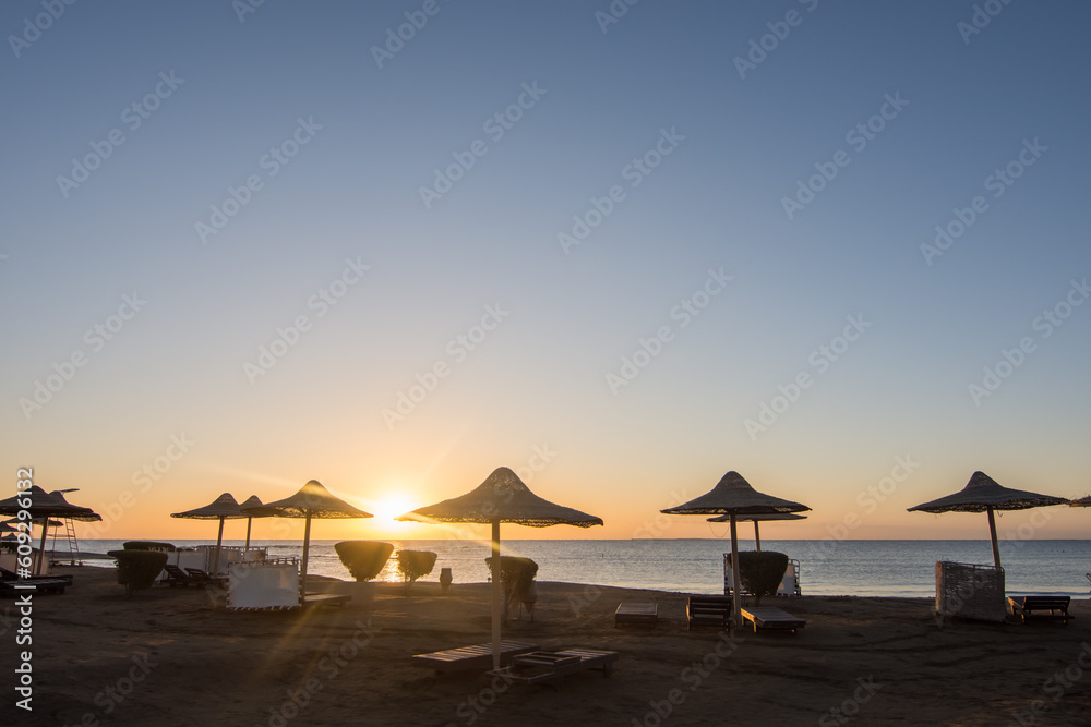 shining sun and blue sky in the morning at the beach on vacation shining sun and blue sky in the morning at the beach on vacation