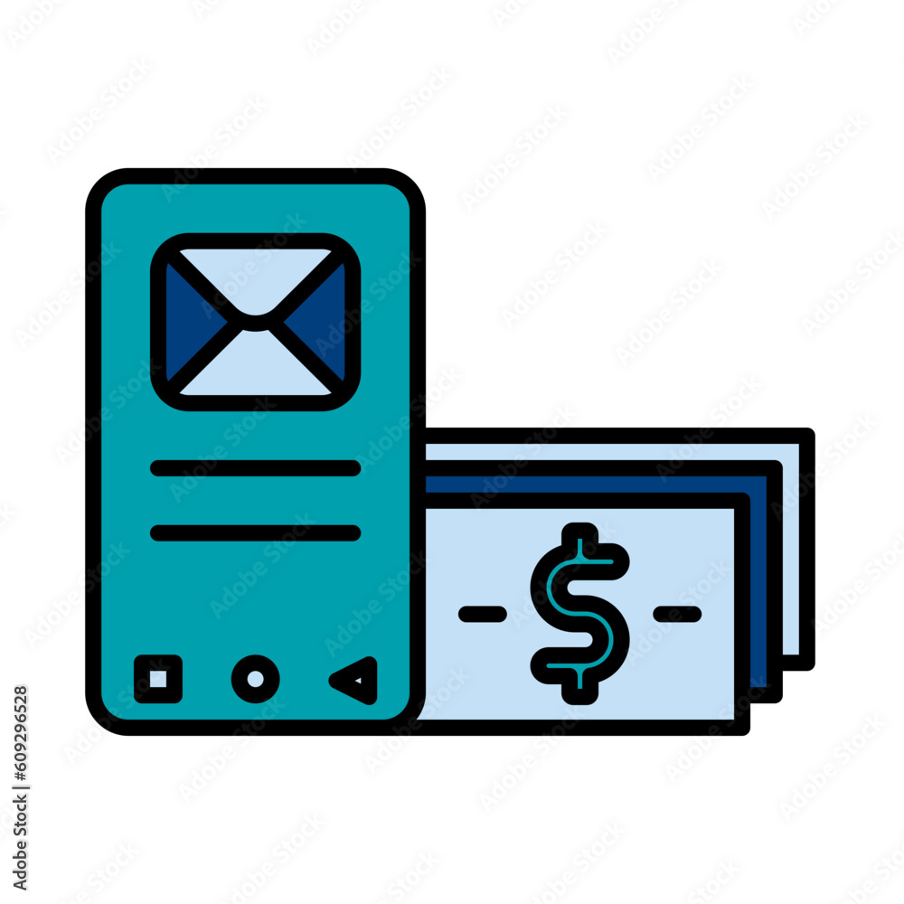 Filled Line SMS Banking design vector icon design vector line icon svg Filled Line SMS Banking design vector icon design vector line icon svg