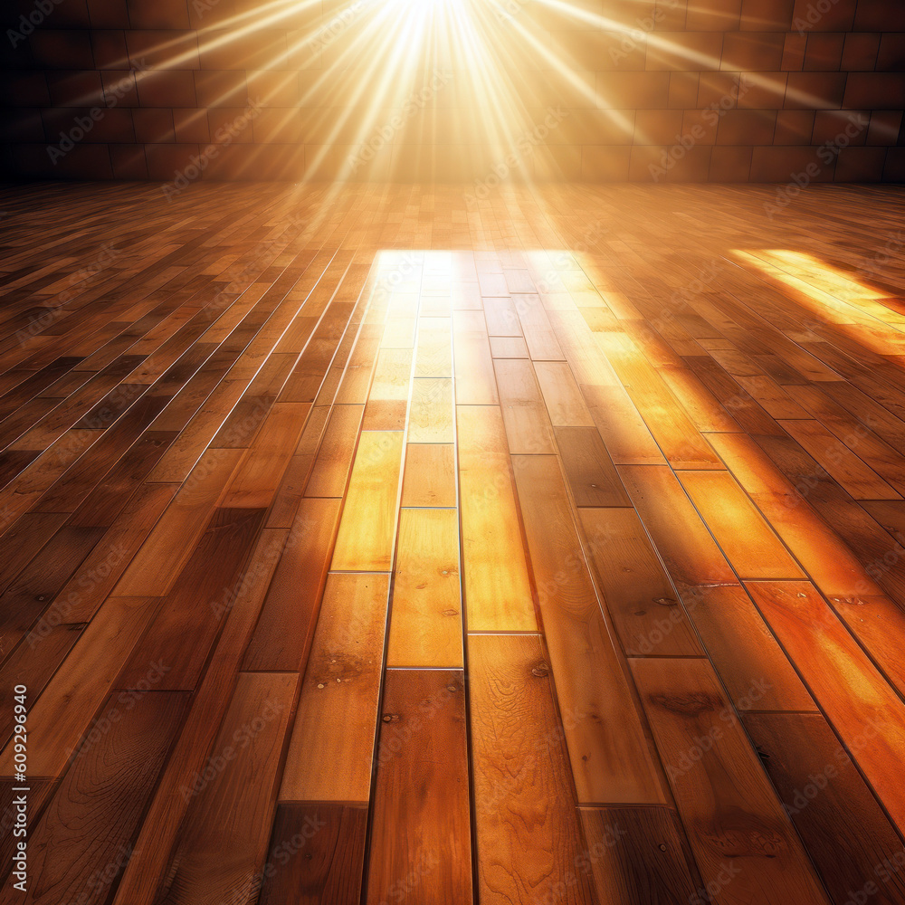 Golden Sun on Old Maple Floors, AI Golden Sun on Old Maple Floors, AI