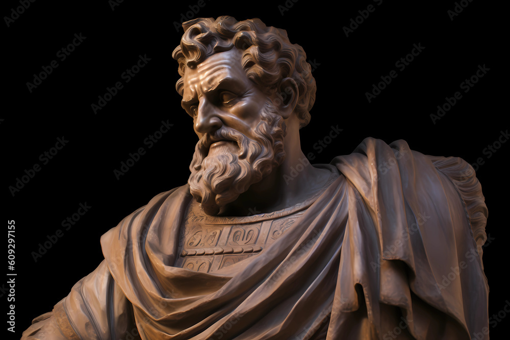 Parmenides of Elea, pre-Socratic Greek philosopher. Generative AI.