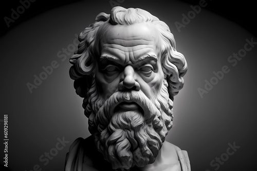 Socrates, Greek philosopher from Athens, founder of Western philosophy. Generative AI. photo