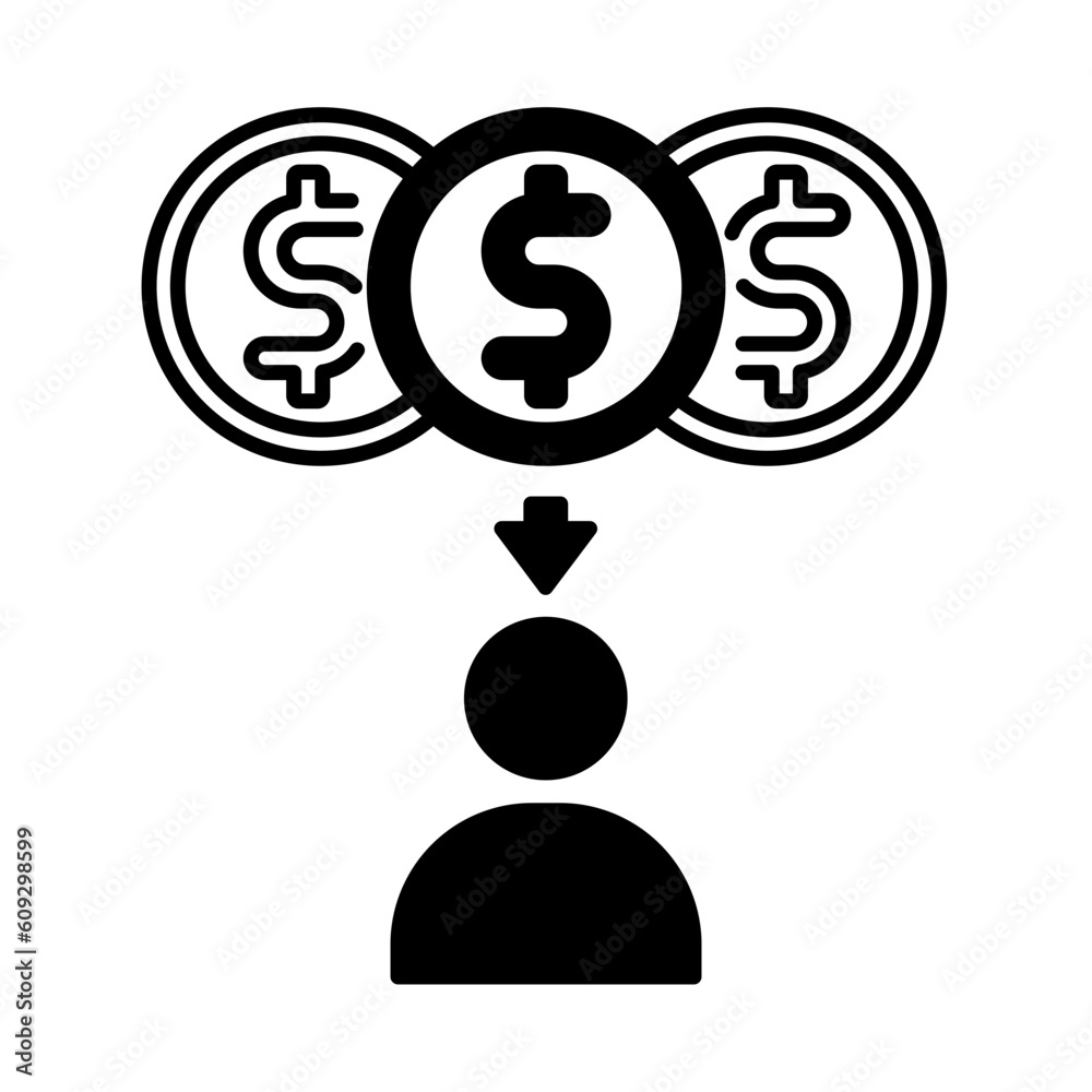 Solid Line Income design vector icon design vector line icon svg Solid Line Income design vector icon design vector line icon svg