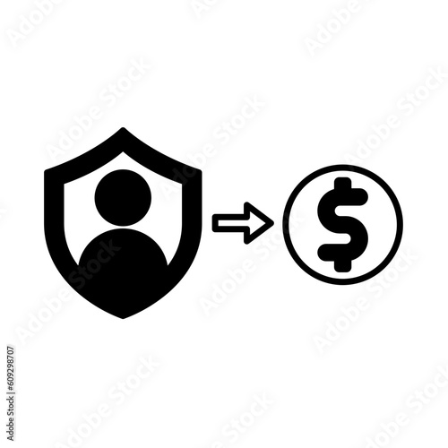 Solid Line Security Cost design vector icon design vector line icon svg