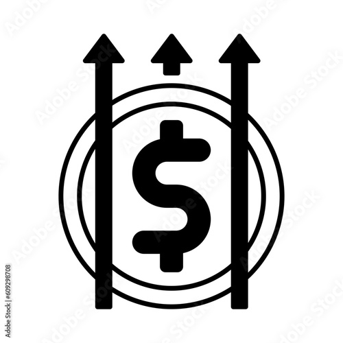 Solid Line Strong Economic design vector icon design vector line icon svg