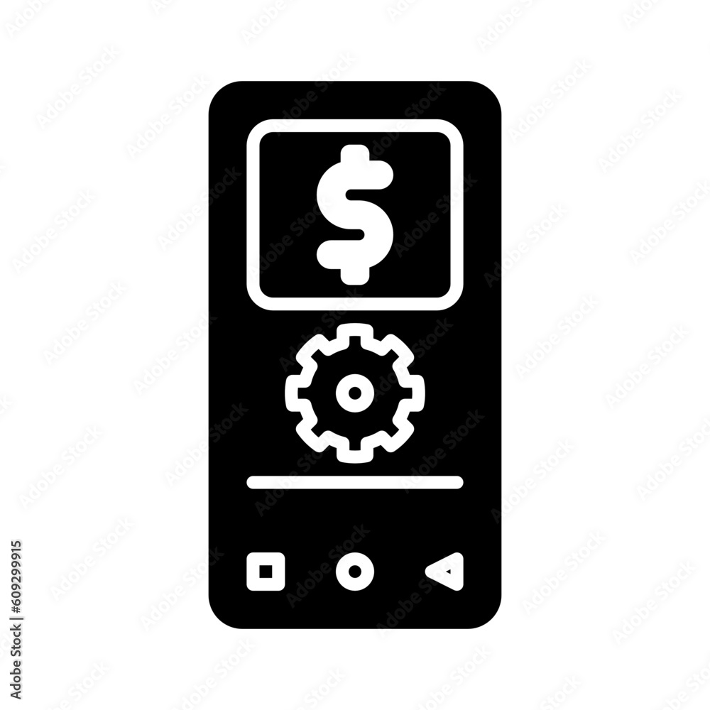 Solid Banking Application design vector icon design vector line icon svg Solid Banking Application design vector icon design vector line icon svg