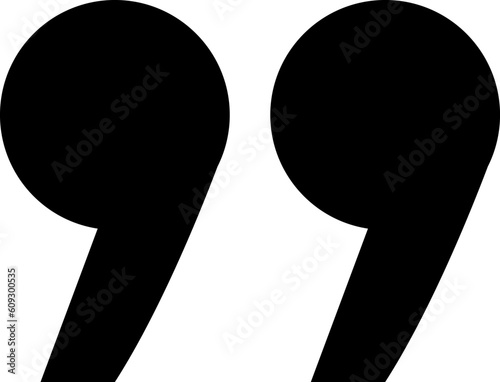 Quote mark icon for conversation or definition. Quote icon. Quotation mark. Quote speech symbol vector illustration. Citation double comma graphic design.