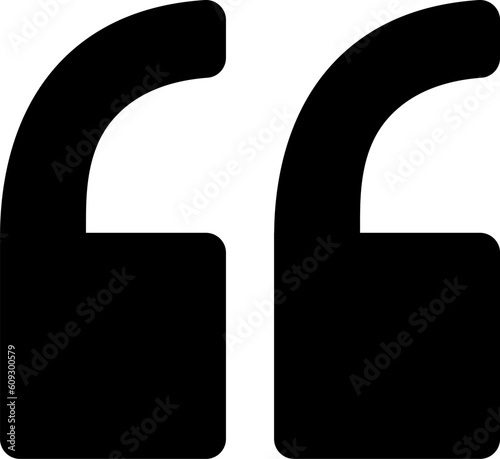 Quote mark icon for conversation or definition. Quote icon. Quotation mark. Quote speech symbol vector illustration. Citation double comma graphic design.