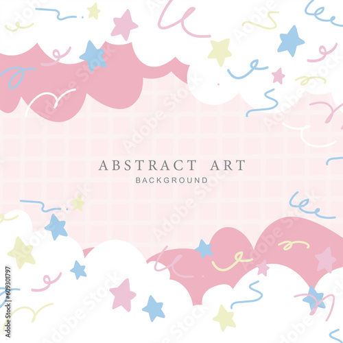 Trendy abstract square art templates. Vector fashion backgrounds.