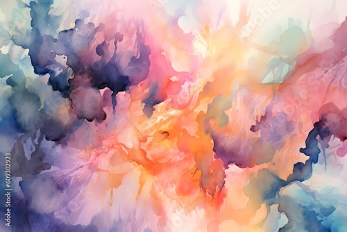 Watercolor abstract background, AI generated