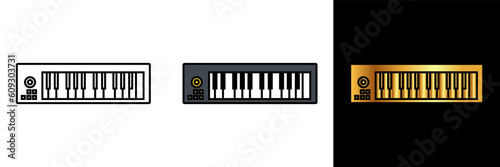Piano Keyboard icon representing the harmonious blend of melodies and the versatility of musical expression.