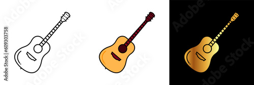Guitar icon representing the beauty and versatility of melodic expressions through strings.