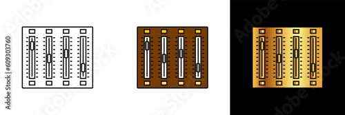 Equalizer icon representing precise control and shaping of audio frequencies for optimal sound customization and balance.