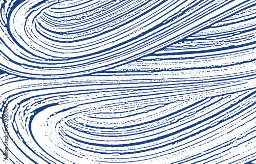 Grunge texture. Distress indigo rough trace. Ecsta