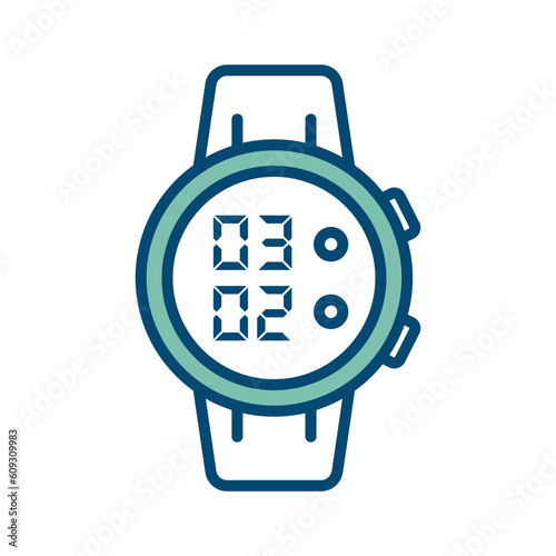 smart watch icon vector design template in white background