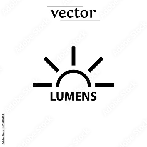 lumen icon, vector illustration flat design on white background..eps