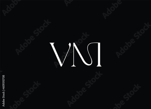VM Alphabet letter and  icon logo design
