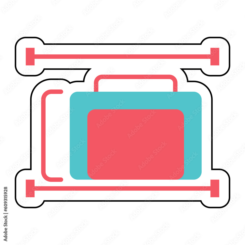 Sticker Bag Holder design vector icon design vector line icon svg