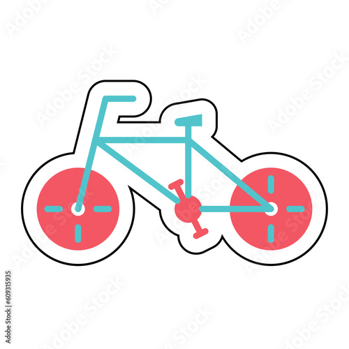 Sticker Bicycle design vector icon design vector line icon svg