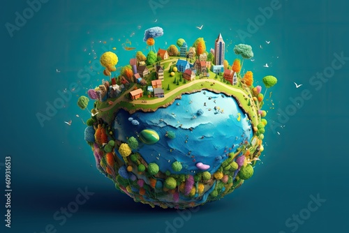 digital art mr planet design globe mr planet world concept art