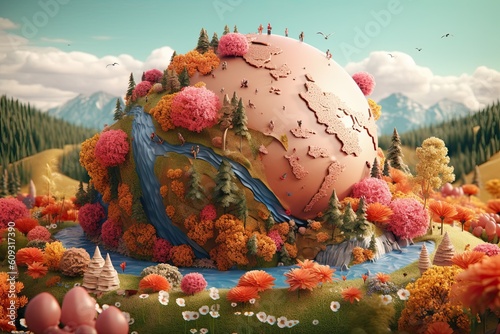 digital art mr planet design globe mr planet world concept art