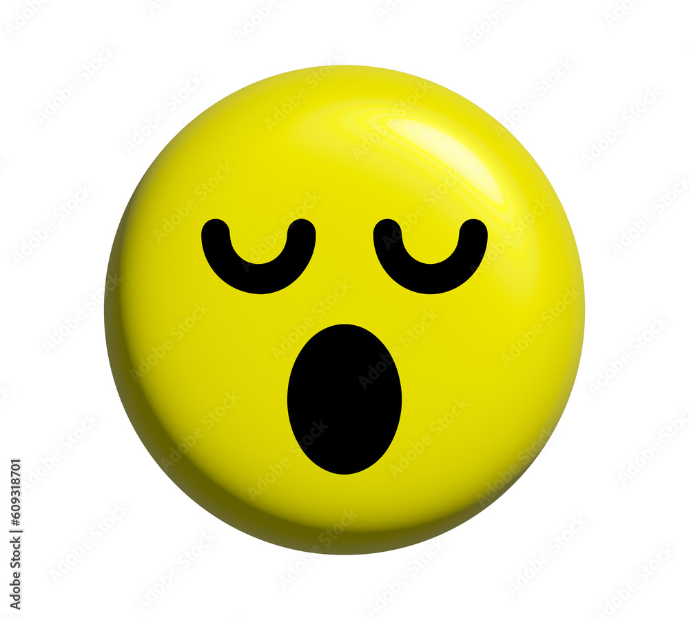 3d rendering of a yellow emoticon isolated on white background. 3d rendering of a yellow emoticon isolated on white background.
