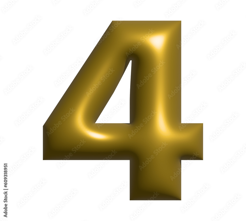 gold Balloon Numbers (Rendering), isolated on a white background gold Balloon Numbers (Rendering), isolated on a white background