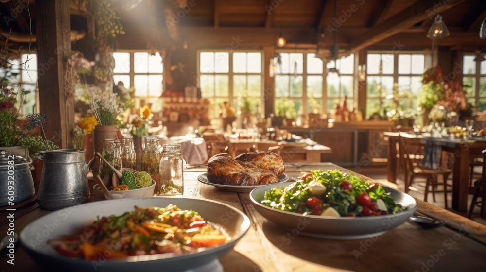 A local farmtotable restaurant showcasing dishes made from locally