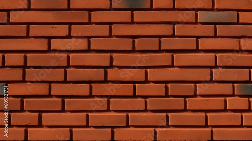 A wall with red bricks on it. Generative AI