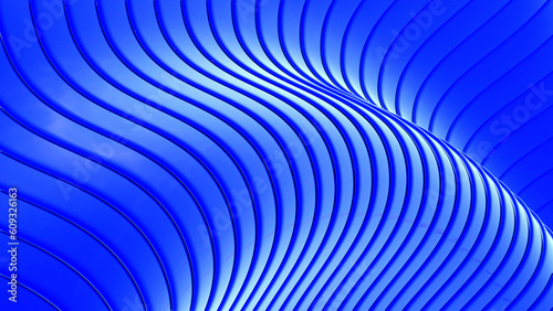Blue background stripes 3d wavy pattern  elegant abstract striped pattern  interesting spiral architectural minimal background
