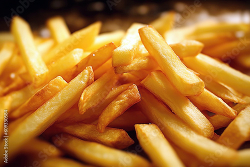 French fries close-up generative ai