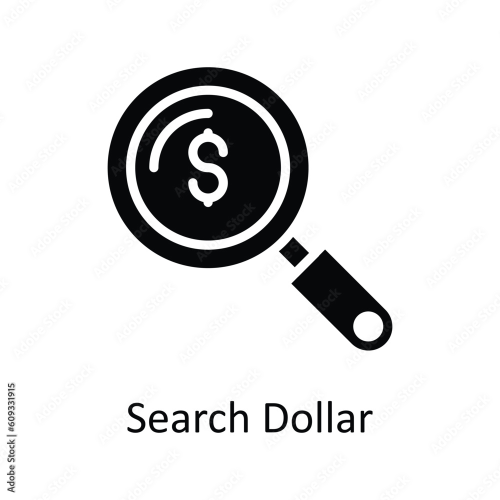 Search Dollar Vector solid Icon Design illustration. Digital Marketing Symbol on White background EPS 10 File Search Dollar Vector solid Icon Design illustration. Digital Marketing Symbol on White background EPS 10 File