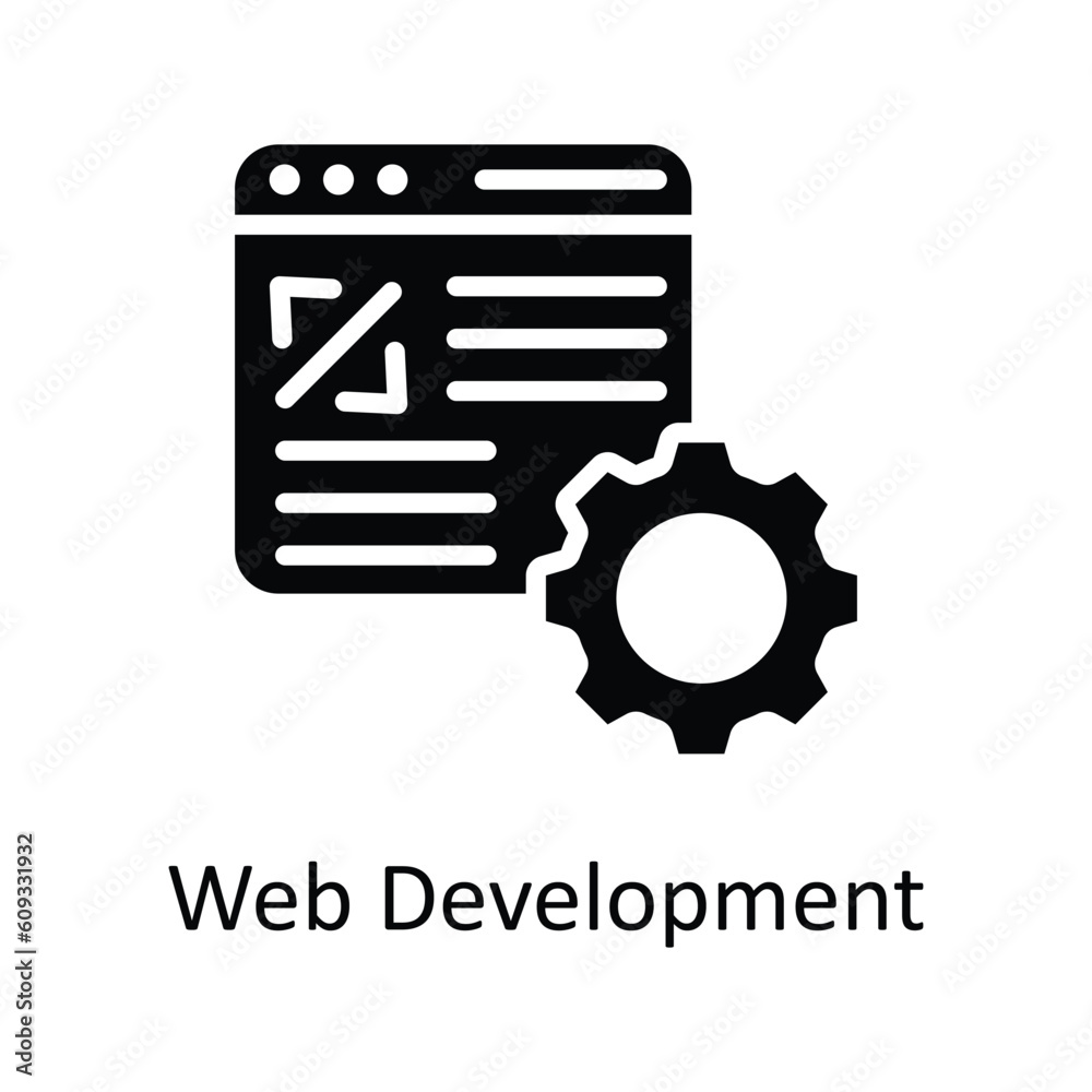 Web Development Vector solid Icon Design illustration. Digital Marketing Symbol on White background EPS 10 File Web Development Vector solid Icon Design illustration. Digital Marketing Symbol on White background EPS 10 File