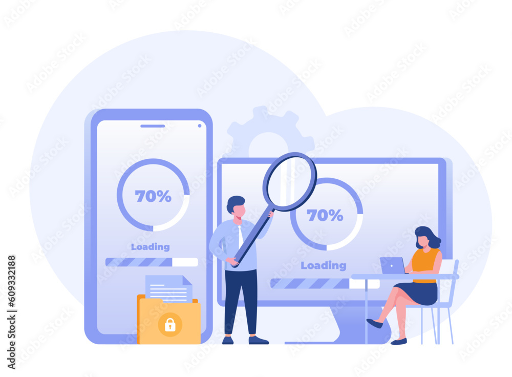 download file, document, upload file to cloud system, save, data, flat vector illustration banner background download file, document, upload file to cloud system, save, data, flat vector illustration banner background