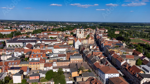 aerial view of the city lutherstadt wittenberg, saxony-anhalt photo