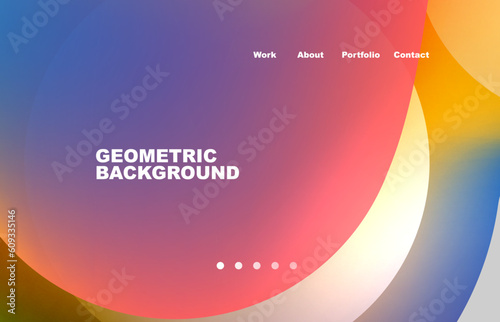 Abstract liquid background for your landing page design. Web page for website or mobile app wallpaper