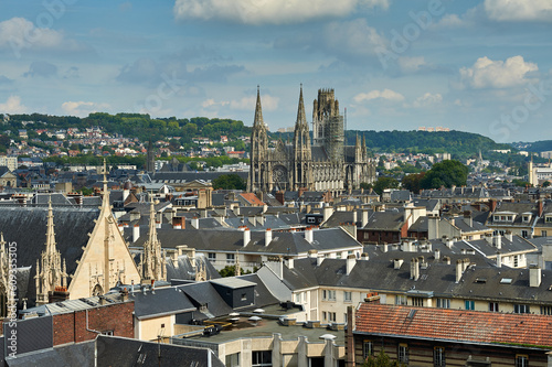 Top view of the city of Rouen, France