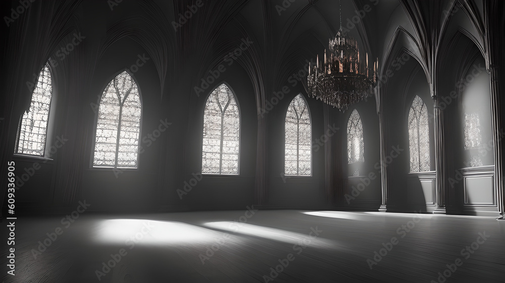 Obraz premium Digital Gothic Castle Backdrop