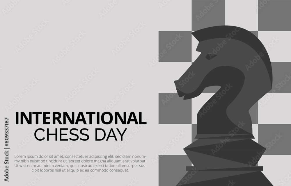 International Chess Day Background Template