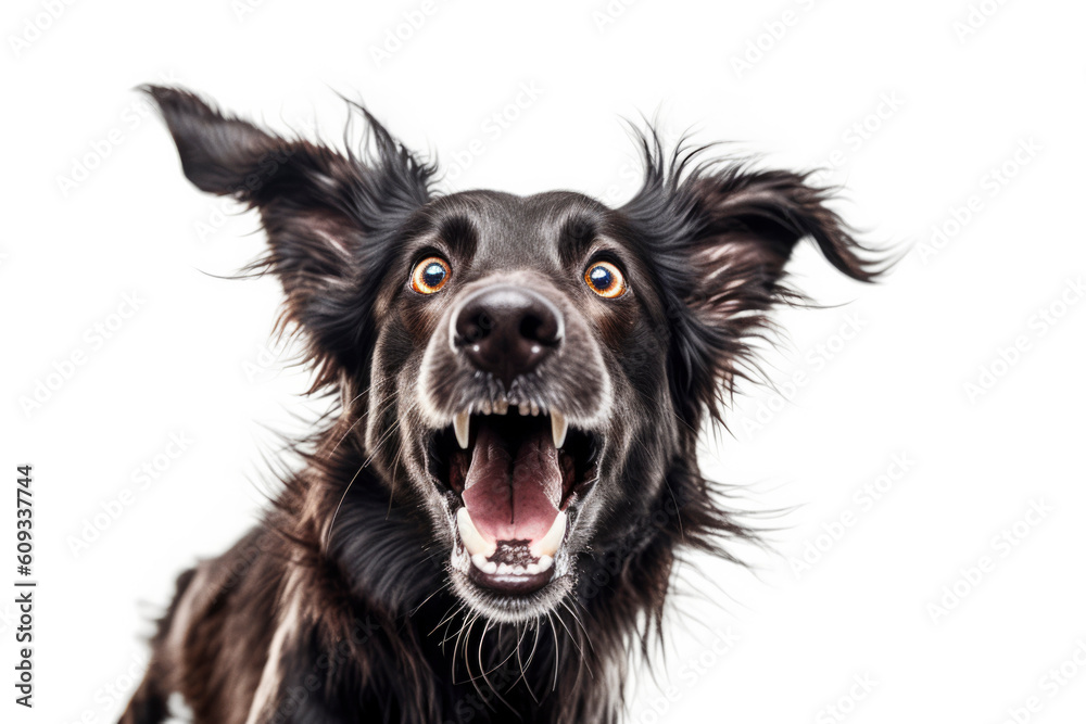 Portrait of happy dog. Generative AI Portrait of happy dog. Generative AI