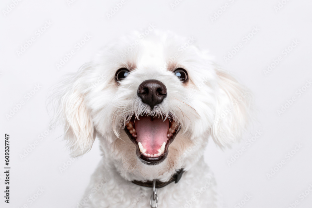 Portrait of happy dog. Generative AI Portrait of happy dog. Generative AI