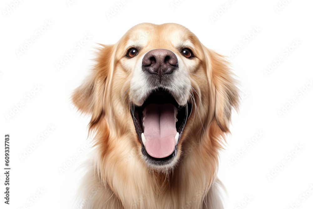 Portrait of happy dog. Generative AI