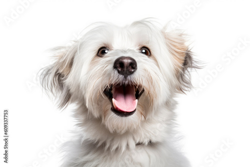 Portrait of happy dog. Generative AI