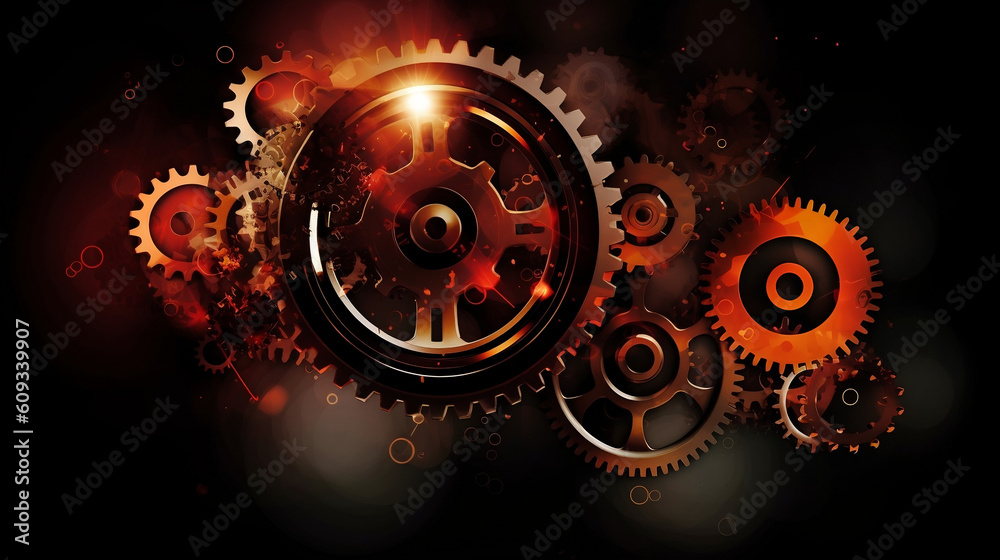 Abstract Background With Gears. Generative ai. Abstract Background With Gears. Generative ai.
