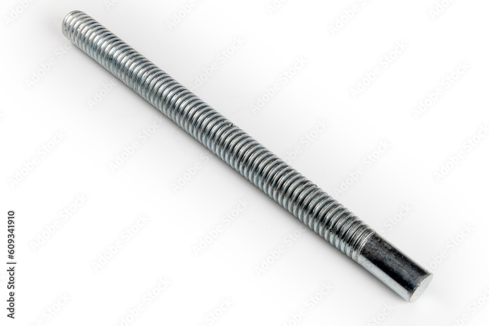 steel screws on a white background steel screws on a white background