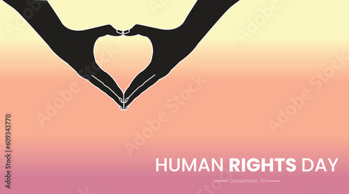 Digital vector illustration for Human Rights Day. Simple eps 10 banner design