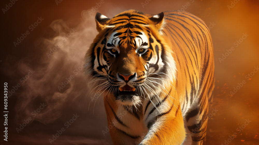 Obraz premium Tigers and Nature, Created using generative AI.