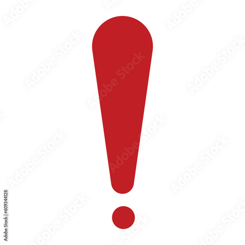 red exclamation mark sign icon vector