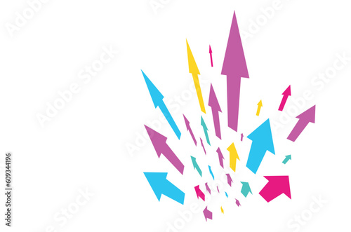 grafica, frecce, freccia, colorate, 