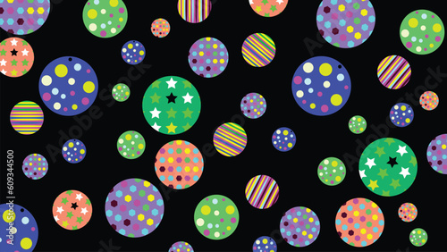 gift wrapping paper design Polka dots, different patterns, used to print fabric, product box pattern, product bag as a background image.